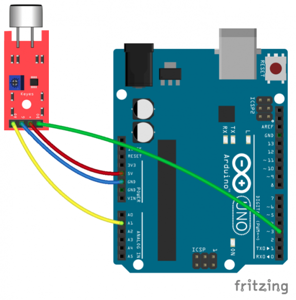 Measuring sound level with KY037 and Arduino AIRLab